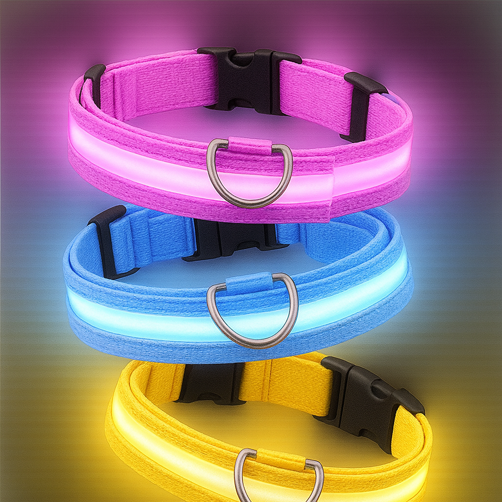 GlowPup Rechargeable LED Dog Collar – Glow-in-the-Dark Safety & Night Visibility
